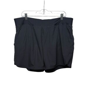 NWOT Lands End Women Sz 18‎ Swim Quick Dry Board Shorts 5" UPF 50 Black Lined